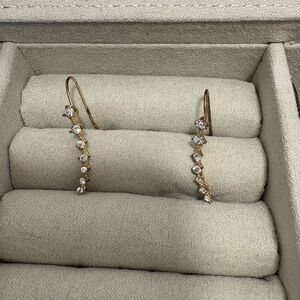 Elegant Gold and Silver Drop Earrings